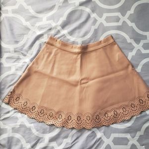 Leatherette short circle skirt